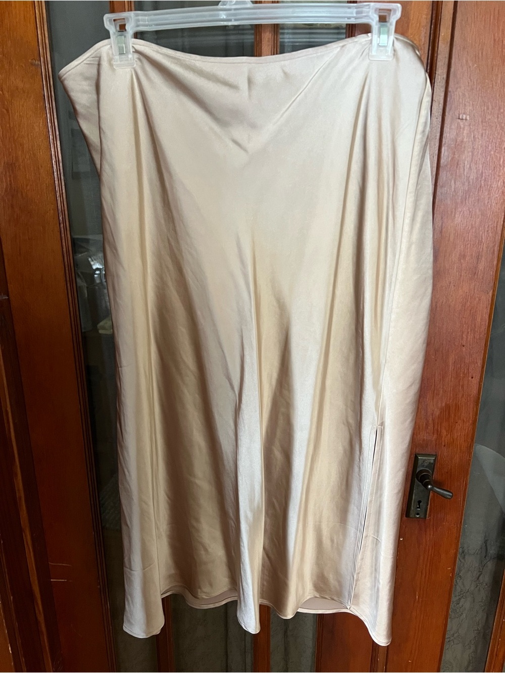 Old Navy Tan Satin-Look Skirt